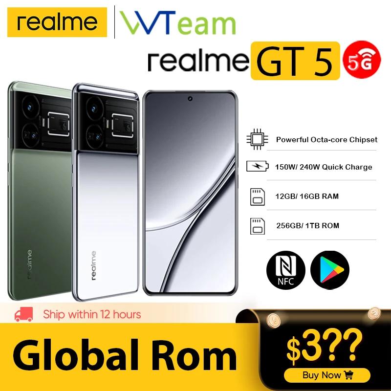 Realme  Ÿھ NFC Ʈ, Ʈ  6.74 ġ, HD 144 Hz ȭ, 256GB, 512GB, 1TB ROM, 12GB, 16GB, 24GB RAM, GT5 5 5G